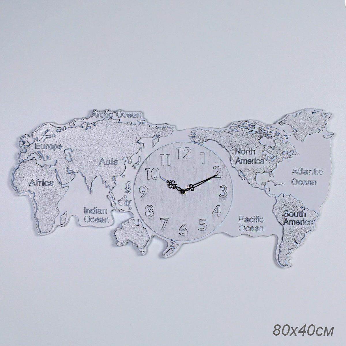 Часы настенные Карта мира.80х40см.