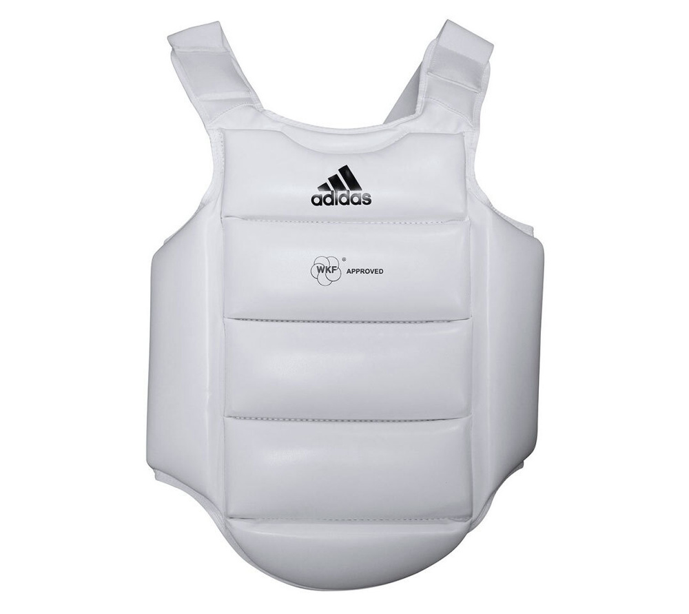 Защита корпуса детская Body Protector WKF белая c черным логотипом, S  #1