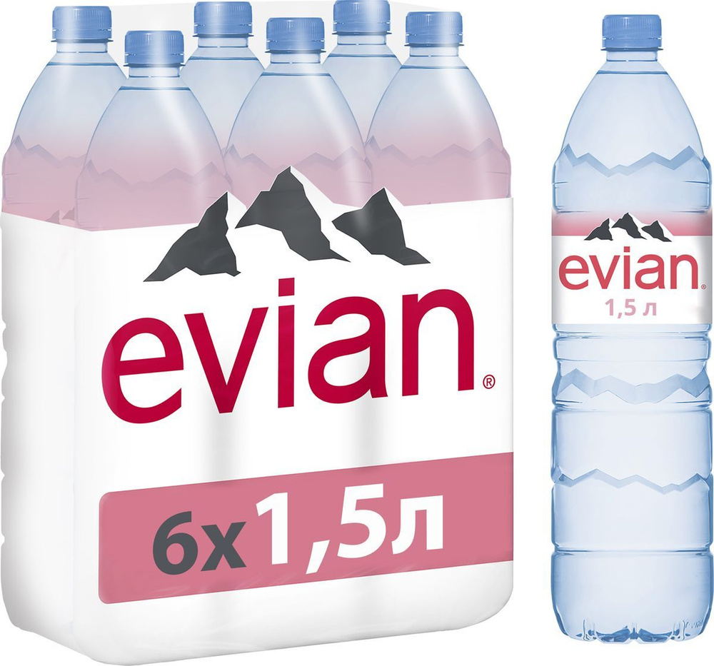 Evian Вода Минеральная Негазированная 1500мл. 6шт #1
