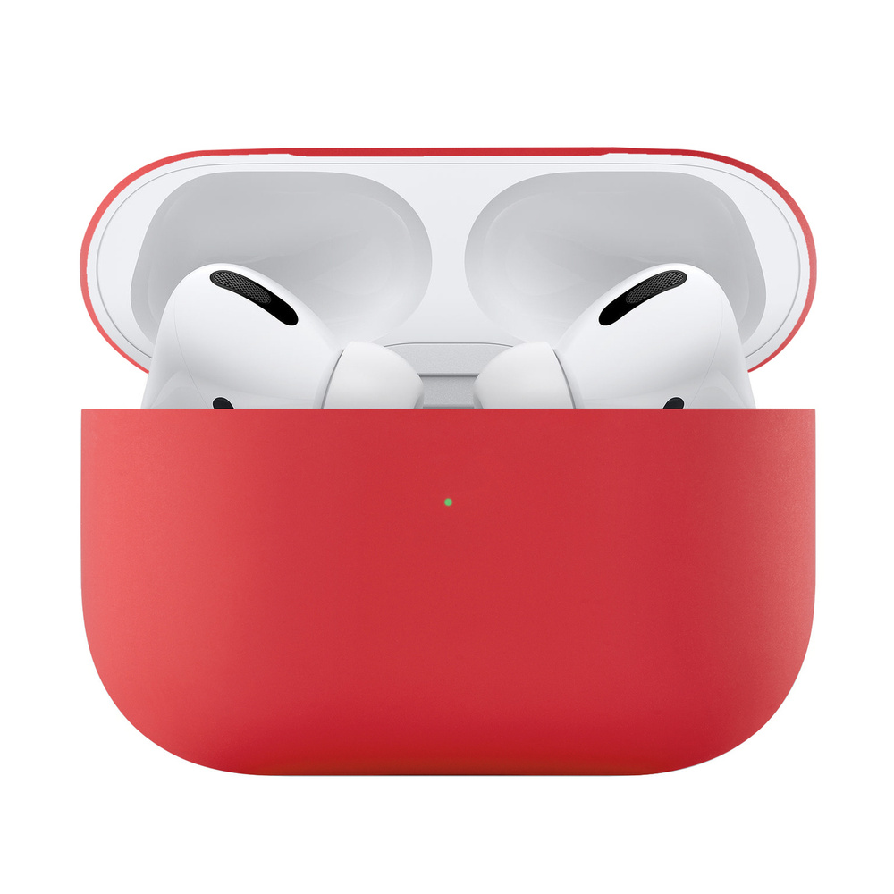 Ультратонкий защитный чехол uBear Touch Case, для AirPods Pro, силиконовый, 0,8 мм, красный  #1