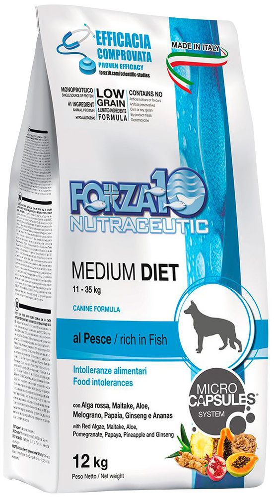 Сухой корм FORZA10 DOG MEDIUM DIET монобелковый для взрослых собак ...