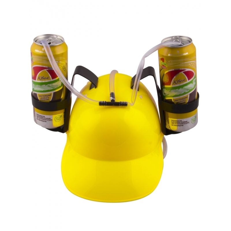 Каска пивная с подставками для банок, желтая - купить по доступным ...