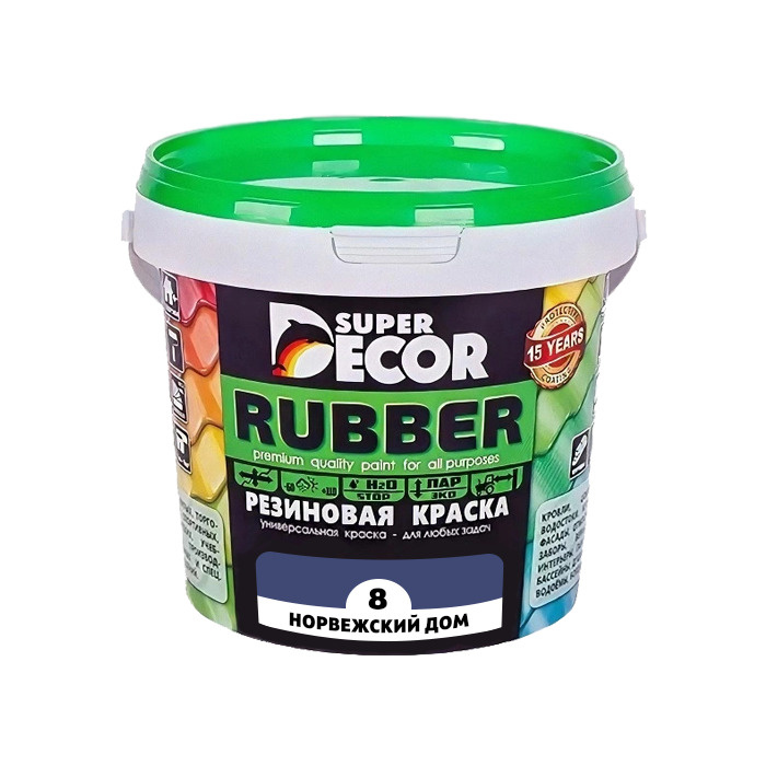 Резиновая краска Super Decor Rubber №08 Норвежский дом 1 кг #1