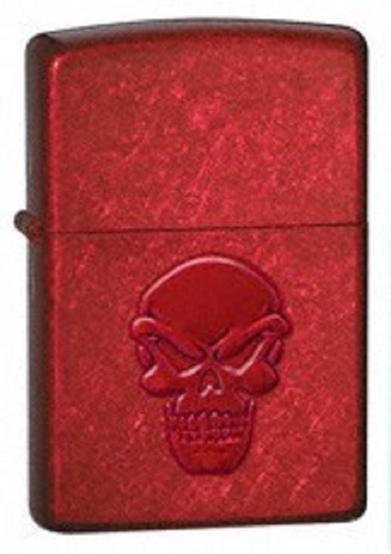 Зажигалка ZIPPO бензиновая Doom с покрытием Candy Apple Red, латунь/сталь, красная, глянцевая  #1