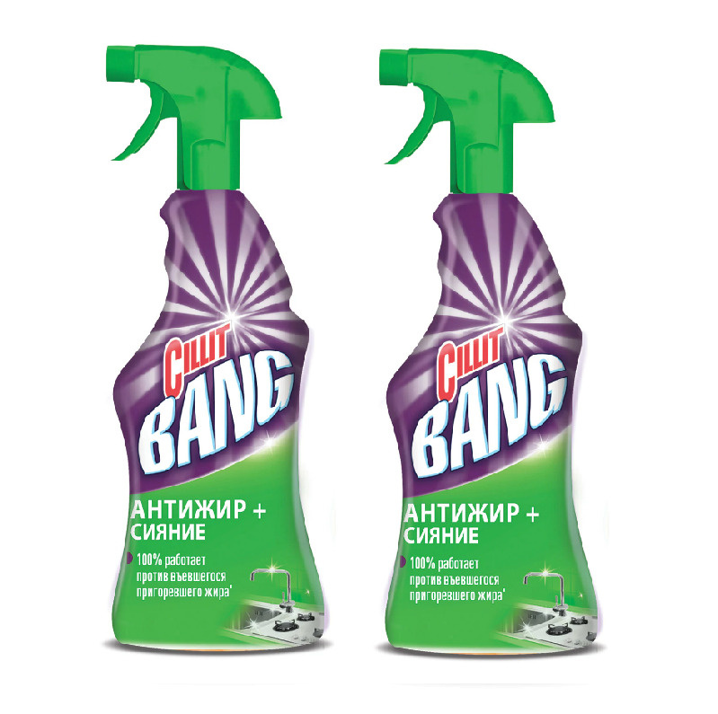 Средство для чистки плит, духовок 750 мл, CILLIT BANG "Антижир + Сияние ...