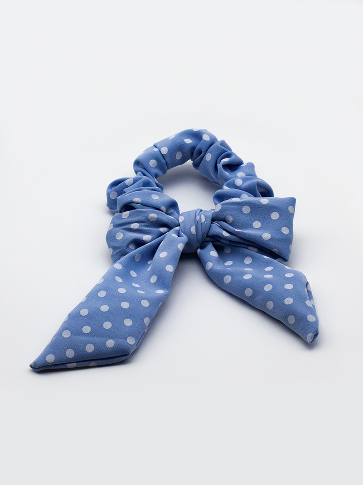 Резинка для волос тканевая с бантом (горох) - купить с доставкой по ...