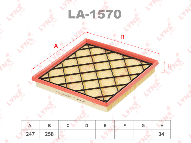 LYNXauto Фильтр воздушный Пылевой арт. LA1570 #1