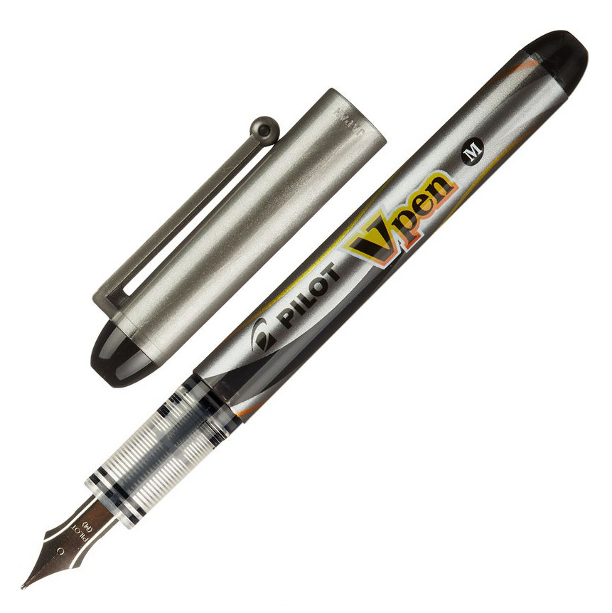 Ручка перьевая PILOT одноразовая SVP-4M V-Pen, 0.58мм, черные чернила  #1