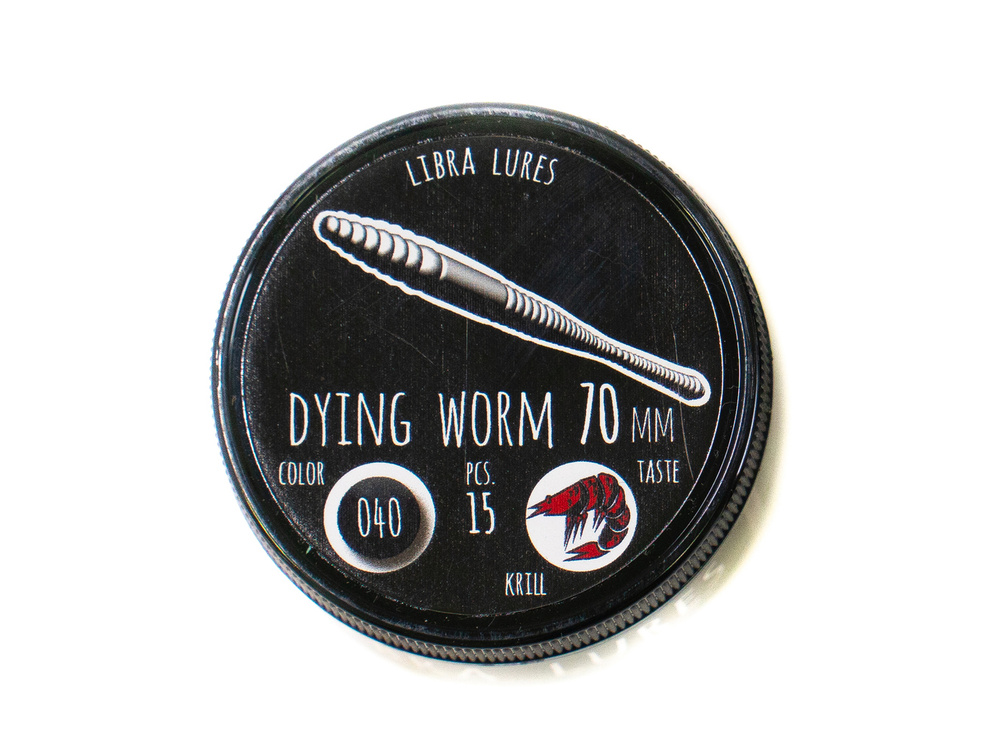 Приманка силиконовая Libra Lures Dying Worm 70 (040) (Криль) (7 см