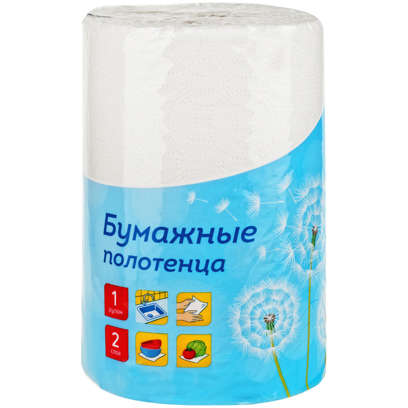 6 шт. Полотенца бумажные в рулоне OfficeClean "XXL", 2-слойное, 35м/рул., тиснение, белые, 1шт.  #1