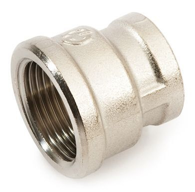 Муфта 1 1/2"-3/4", General Fittings 2600 47, резьба-резьба, вн., латунь (никель)  #1