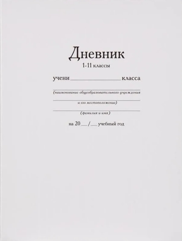 Шаблоны чистых, пустых страниц школьного дневника: скачать и распечатать