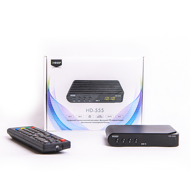 Цифровой телевизионный ресивер ЭФИР HD 555 DVB-T2/WI-FI/дисплей  #1