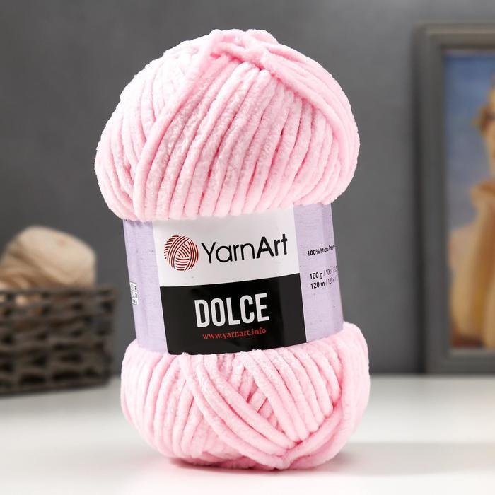 Пряжа для вязания YarnArt "Dolce" 100% микрополиэстер 120м/100гр, 750 нежно розовый  #1