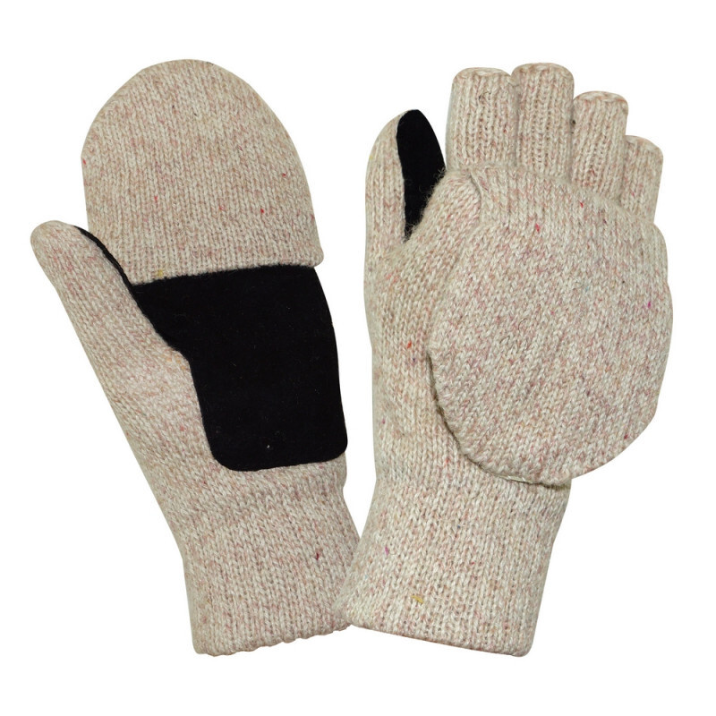 Перчатки-варежки защитные АЙСЕР шерстяные, спилковая накладка, утеплитель Тинсулейт  #1