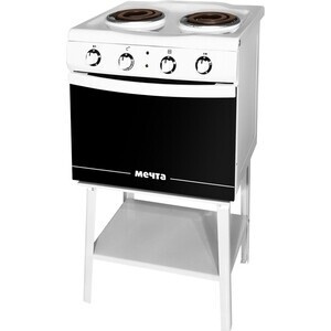 Электрическая кухонная плита Мечта 15М белая, 2 конфорки, традиционная ...