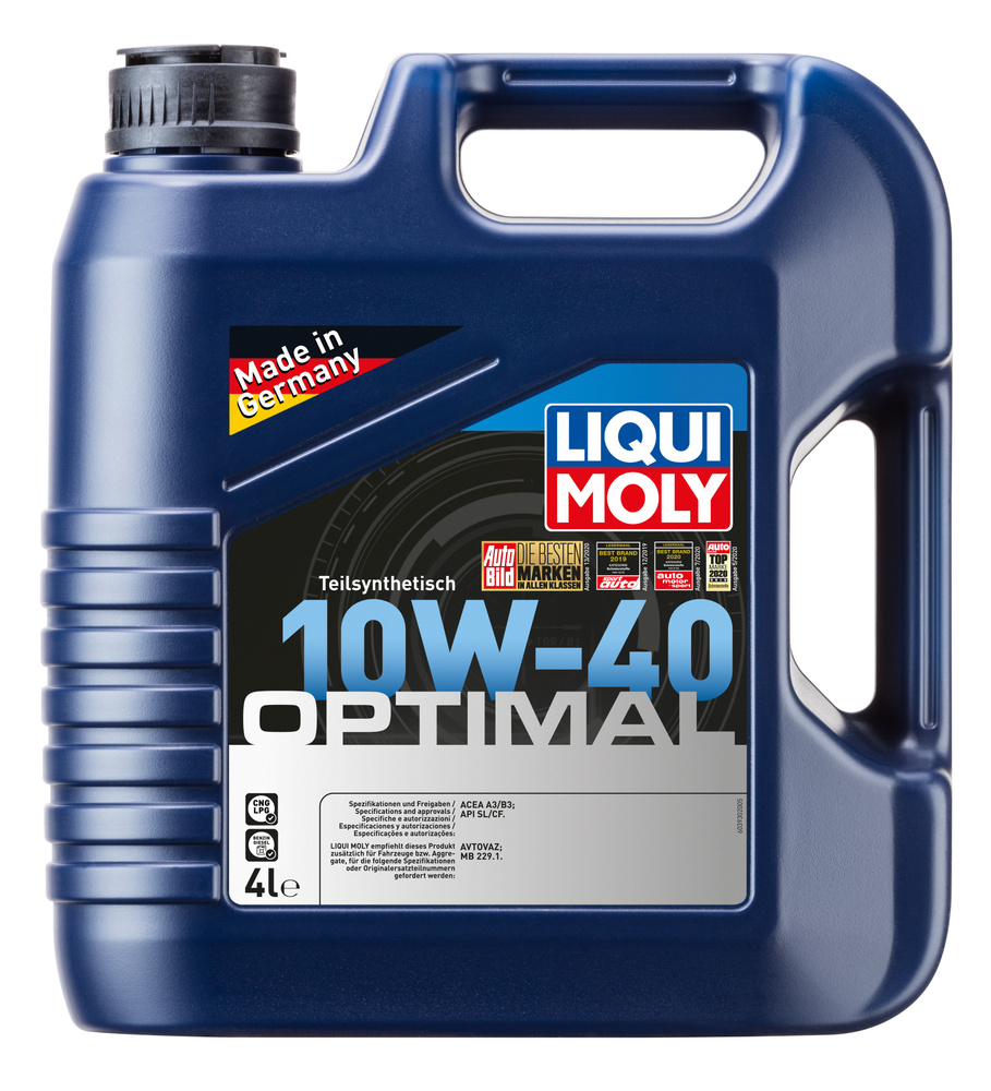 Масло моторное Liqui Moly 10W-40 Полусинтетическое - купить в  интернет-магазине OZON (324215399)