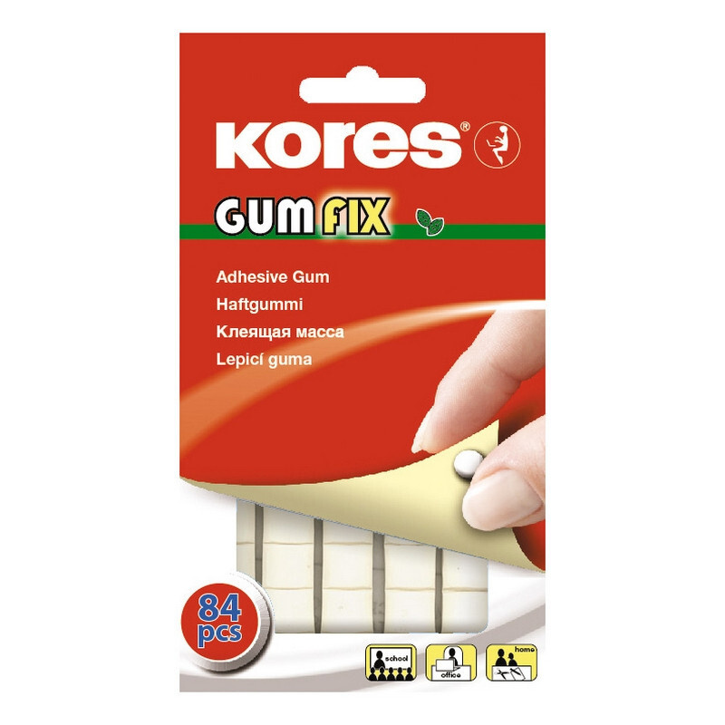 Клейкая лента -масса KORES Gum Fix удаляемая 84 шт/уп 31600 #1