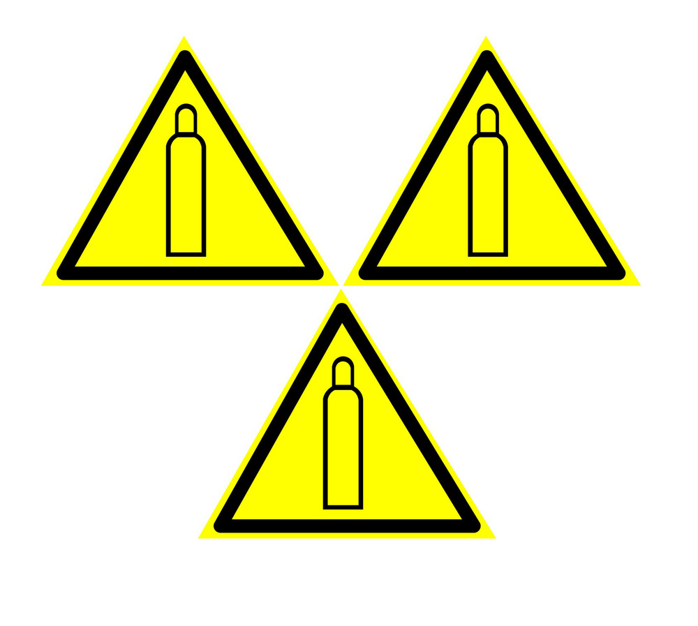 Наклейка W 19 Газовый баллон Размер 150х150 мм. 3 шт. - купить с доставкой  по выгодным ценам в интернет-магазине OZON (341387468)