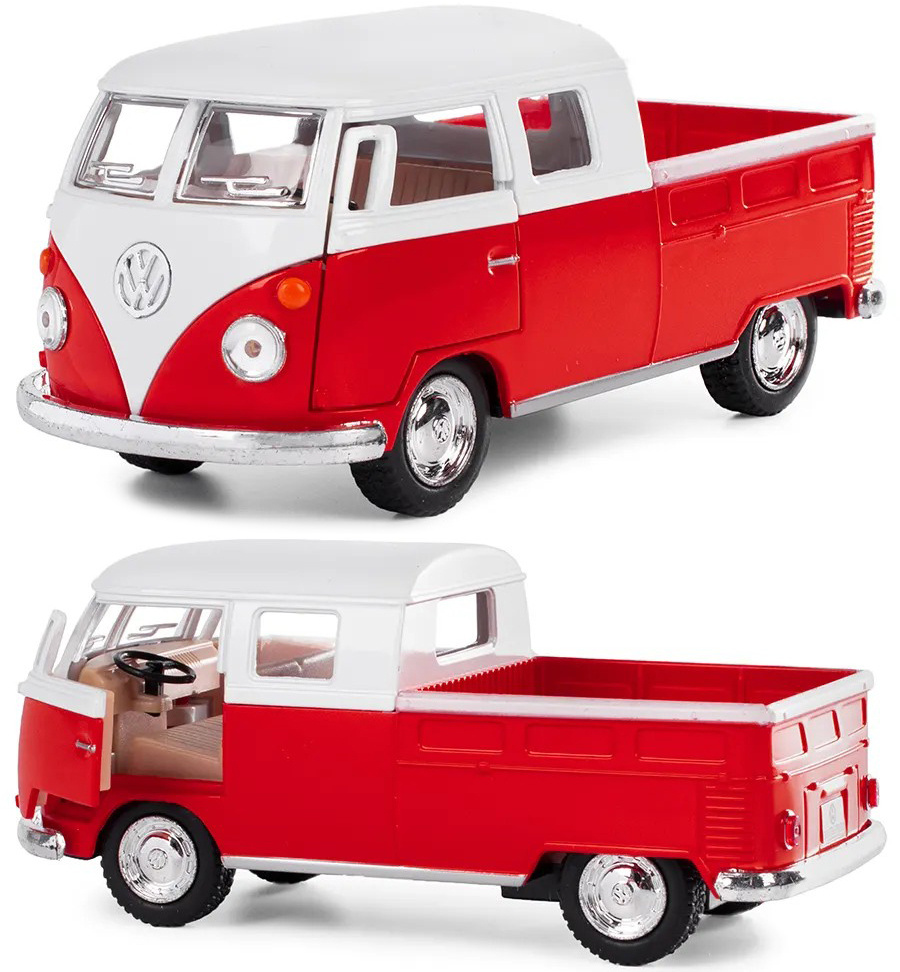 Машинка металлическая Kinsmart 1:34 1963 Volkswagen Classical Bus Double (Фольцваген Автобус с открытым #1