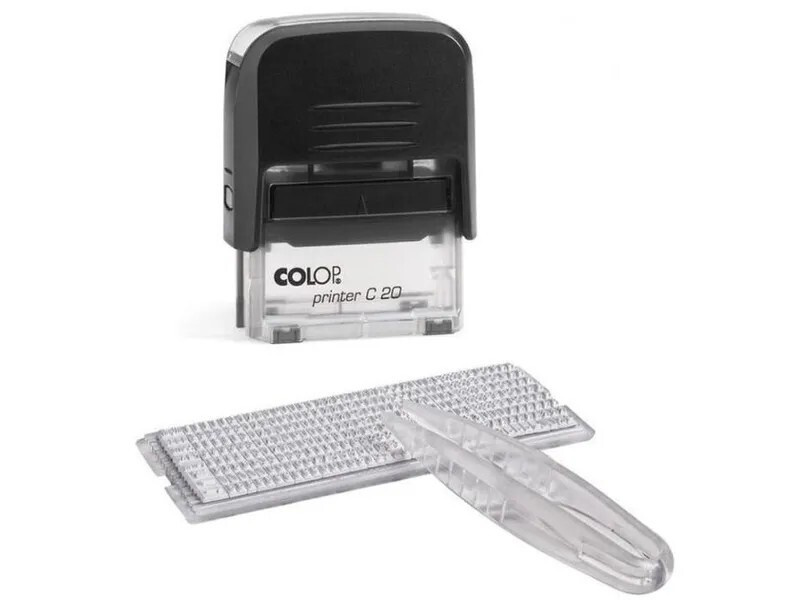 Самонаборный штамп COLOP Printer C20-set, 4 СТРОКИ, 3,8х14мм - купить с ...