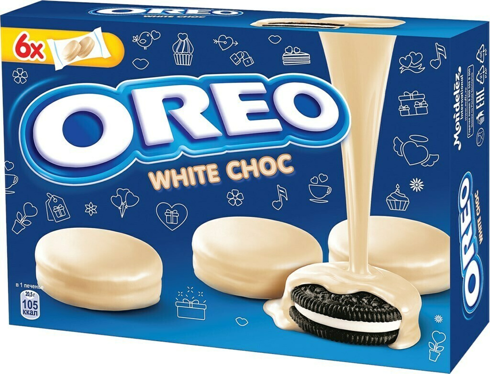 Печенье OREO White Choc / Орео в Белом Шоколаде 246 г. (Испания) #1