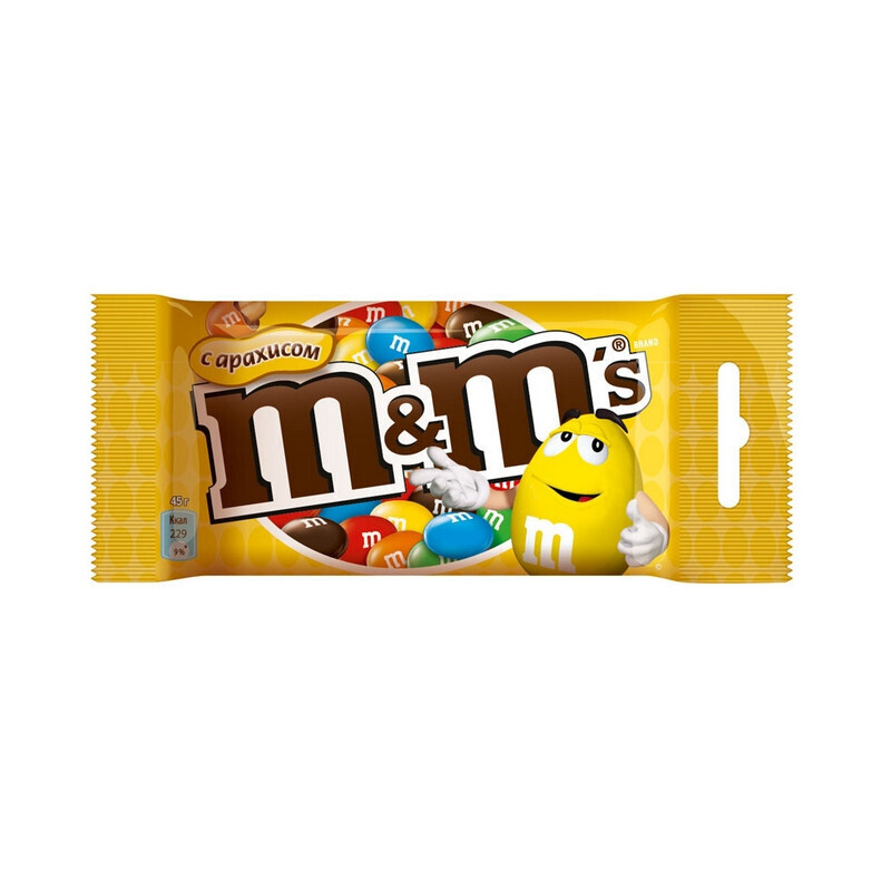 Конфеты Драже M&Ms с арахисом, 45 г #1