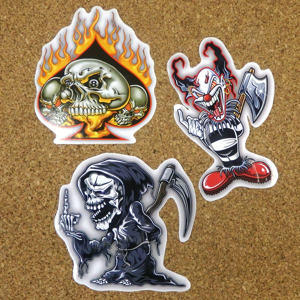 Наклейка на авто виниловая, стикер на стекло, пластик, набор 3 шт ...