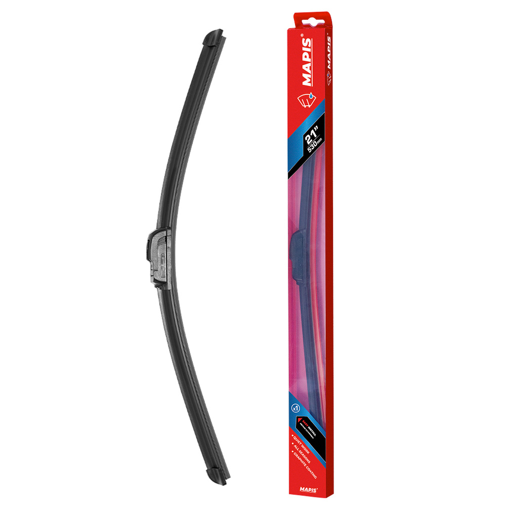 Щетка стеклоочистителя бескаркасная MAPIS 91953, крепление Крючок (Hook ...