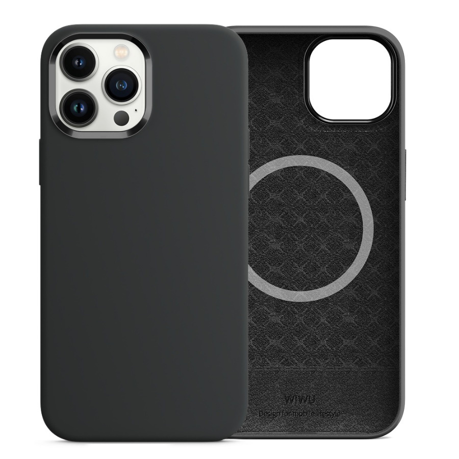 Чехол WiWU Magnetic Silicone Phone Case для iPhone 13 Pro Max 6.7inch  Midnight Black - купить с доставкой по выгодным ценам в интернет-магазине  OZON (444378875)