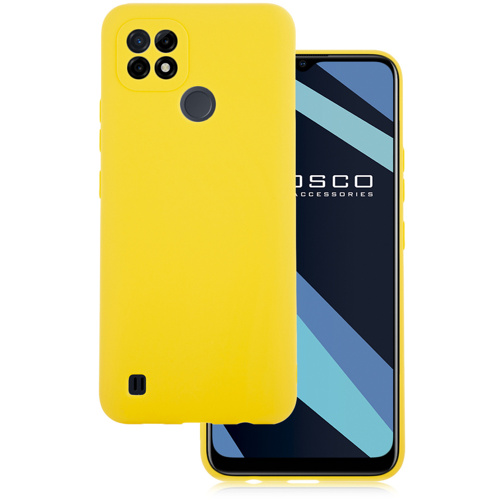 Чехол-накладка ROSCO для Realme C21 (Реалми С21), тонкая полимерная из ...