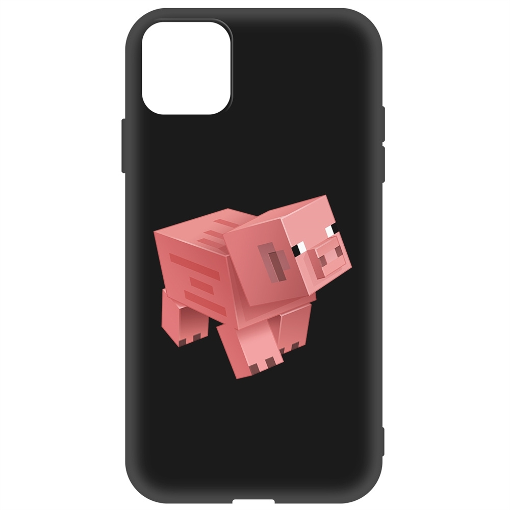 Чехол-накладка Krutoff Soft Case Minecraft-Свинка для Apple iPhone 11  черный - купить с доставкой по выгодным ценам в интернет-магазине OZON  (491453998)