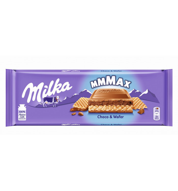 Гигантская шоколадная плитка Milka Choco & Wafer / Милка Чоко Вафер с ...