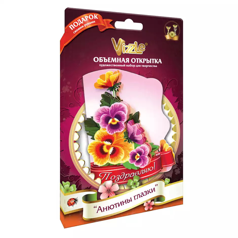 Color Kit Картина со стразами Анютины глазки