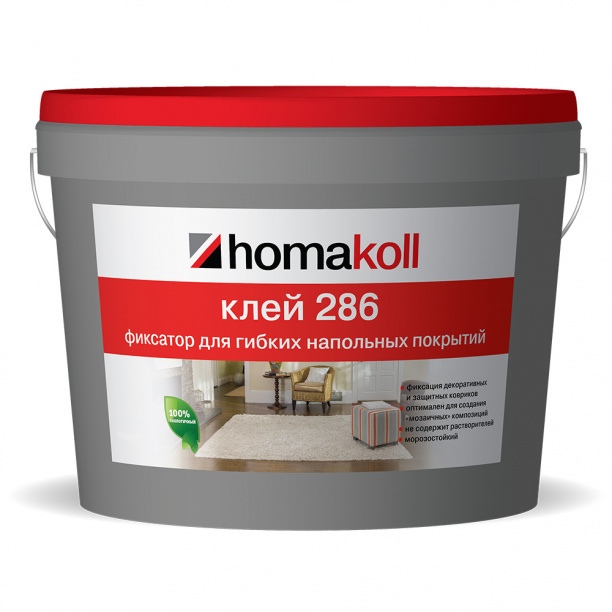 Клей-фиксатор для гибких напольных покрытий Homakoll 286 1 кг  #1