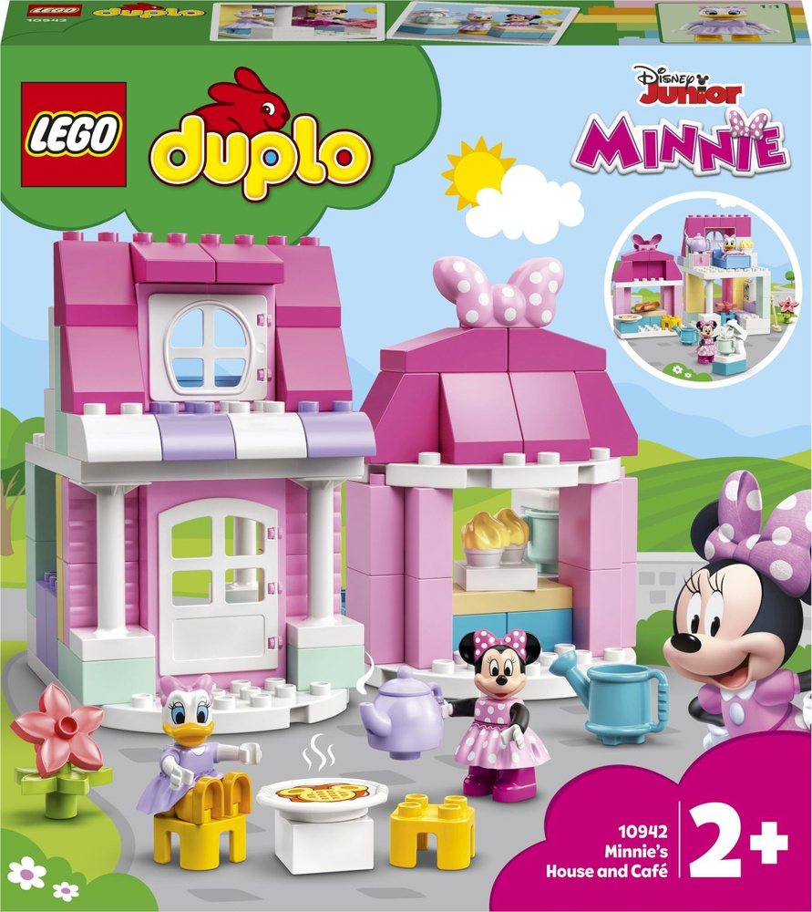 Конструктор LEGO DUPLO Disney Дом и кафе Минни, 91 деталь, 2+, 10942 -  купить с доставкой по выгодным ценам в интернет-магазине OZON (1174925165)