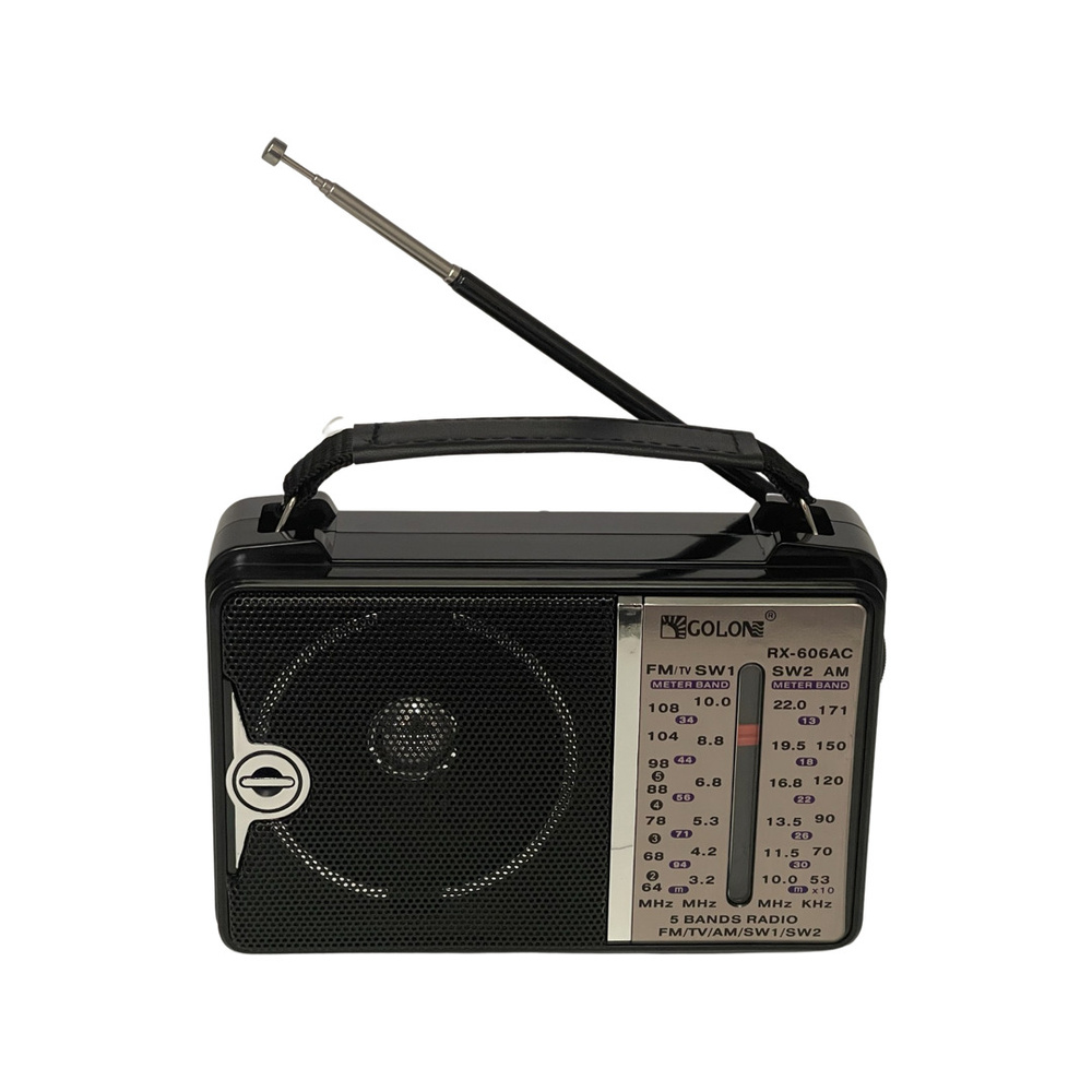 Радиоприемник портативный аналоговый (FM, AM, SW, УКВ,КВ диапазоны)RX-606AC  #1