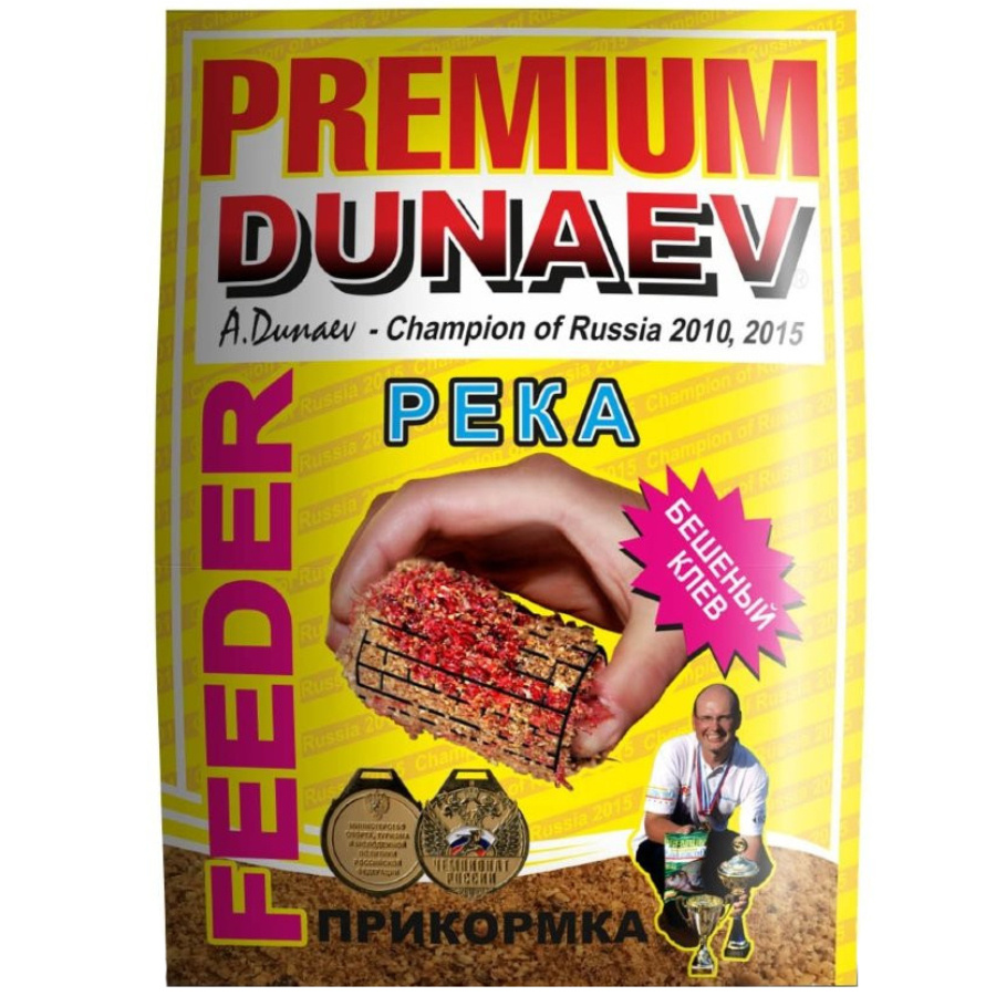 Прикормка натуральная рыболовная Dunaev PREMIUM Фидер Река 1 кг / Принадлежности для рыбалки / Прикормка #1