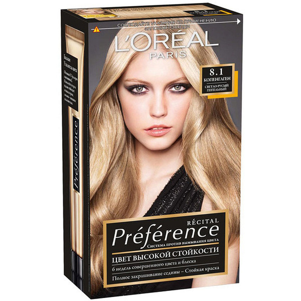 Краска для волос L'Oreal Preference - 9 Голливуд Очень светлый русый - dobroheart.ru