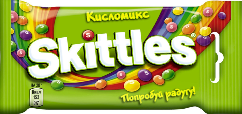 Драже Skittles Кисломикс, в разноцветной глазури, 12 шт по 38 г  #1