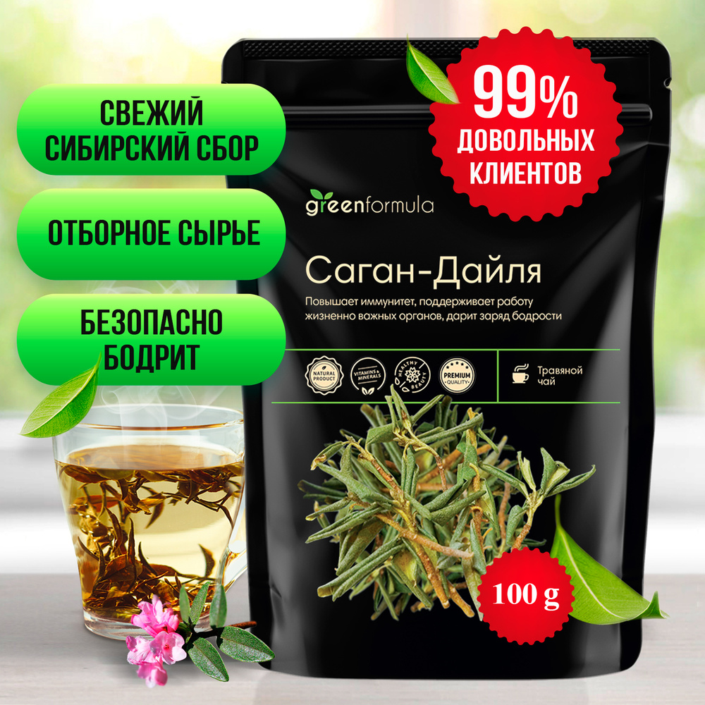 Травяной чай Саган-Дайля (сибирский листовой зеленый травяной рассыпной напиток, бодрящий сбор для заваривания, #1