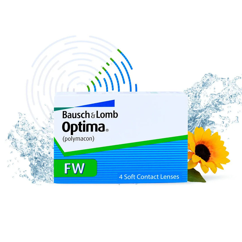 Optima FW -2.50 / 14 / 8.7, 4 штуки (линзы), квартальные контактные линзы. Bausch + Lomb Optima FW (Бауш #1