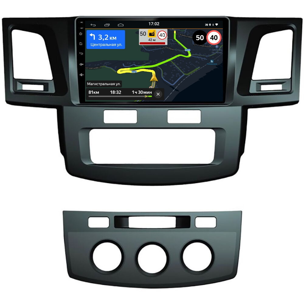 Магнитола CRS-300 Toyota Hilux, Fortuner 1 2005-2015 - Android 13 - IPS - DSP - Кулер #1