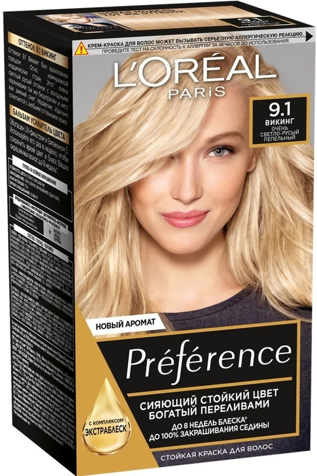Краска для волос Loreal Paris recital Preference 9.1 Викинг очень ...