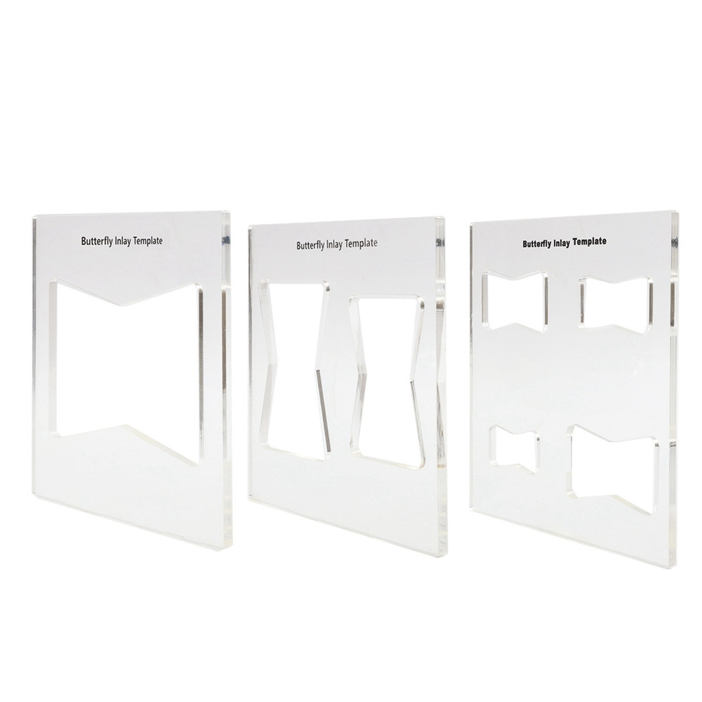 3Pcs Butterfly Inlay Template Деревообрабатывающие шаблоны ключей 3Pcs Butterfly Inlay Template Деревообрабатывающие шаблоны ключей