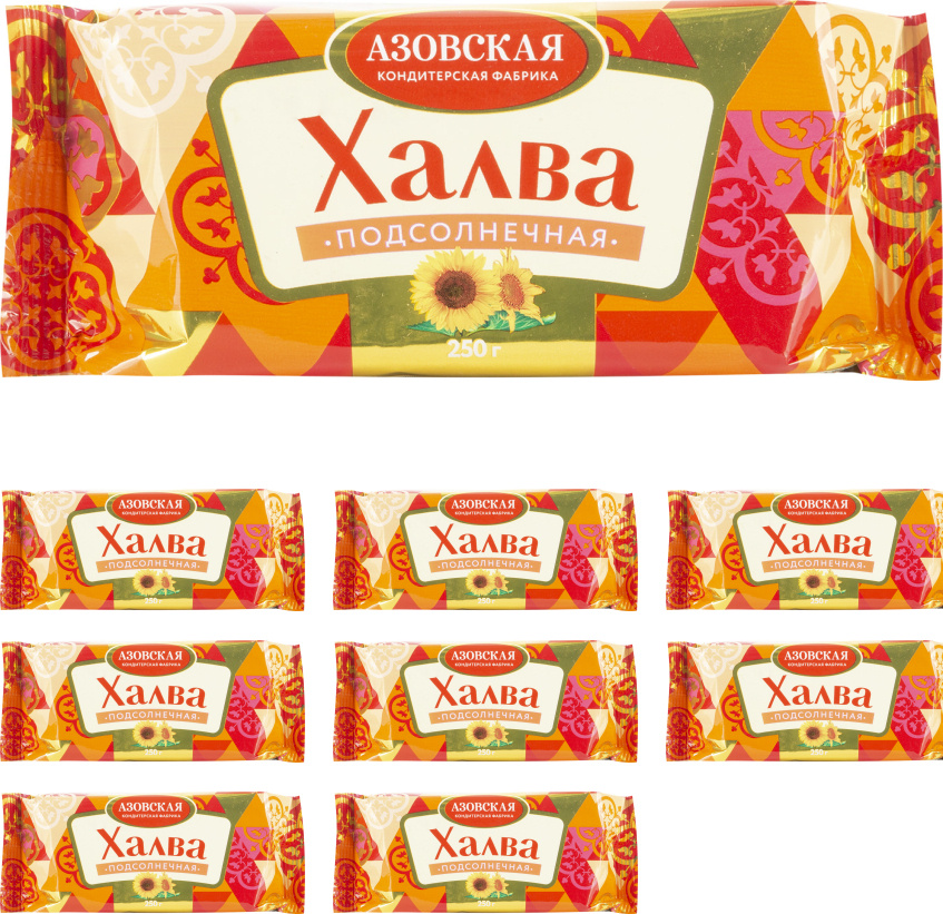 Халва подсолнечная Азовская Фабрика с мягким и терпким вкусом семечек ...