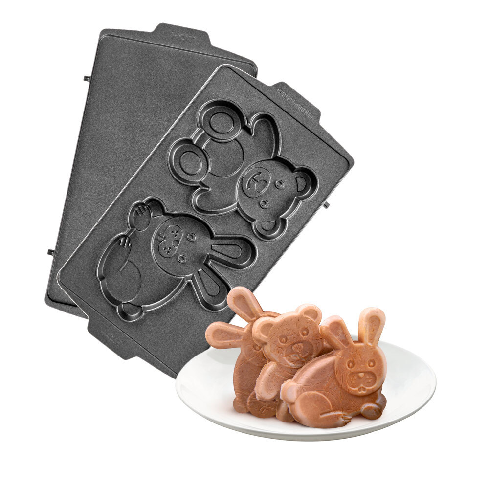 Сменные панели для мультипекаря REDMOND RAMB-30 Медведь и заяц, для печенья и пряников, антипригарное #1