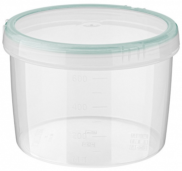 Банка Бытпласт Phibo Винтаж с завинчивающейся крышкой пластик прозрачная 0.75л  #1