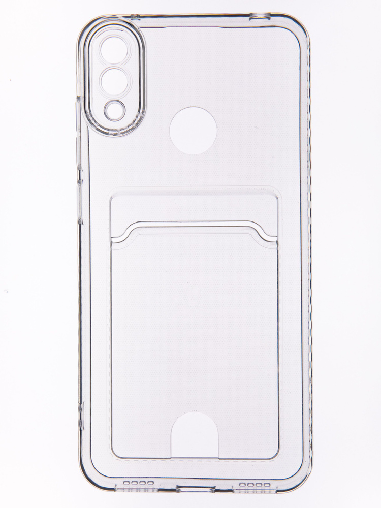 Чехол с кармашком для карт для Huawei Y7 2019 прозрачный /хуавей Ы7 ...