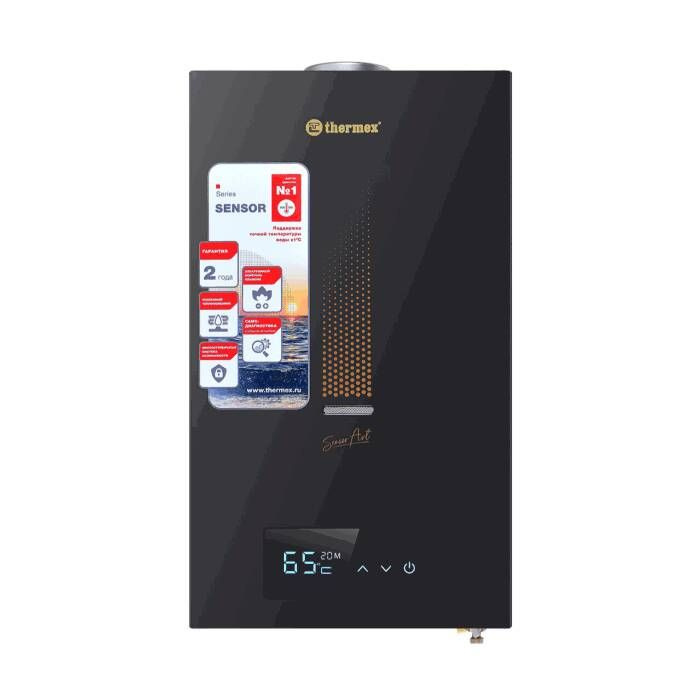 Водонагреватель проточный газовый Thermex S 20 MD Art Black #1